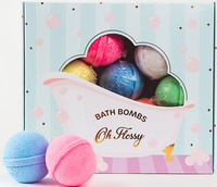 Oh Flossy, Šumivé mini koule do koupele, sada 7 kusů, podvodní bomby, bez konzervantů, bez parabenů