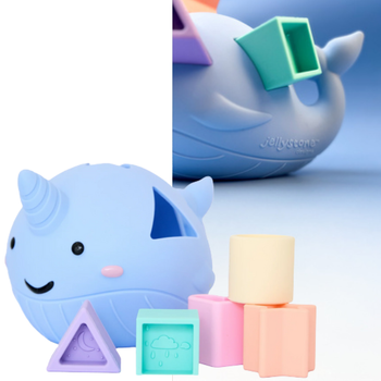 Jellystone, Třídicí hračka ve tvaru narvala – PASTEL