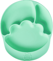 Nana's Manners GREEN Silikonová talíř s přísavkou