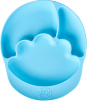Nana's Manners BLUE Suction Plate with Sections for Babies & Toddlers