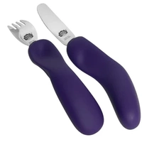 Nanas Manners Stage 3 PURPLE Children's cutlery, three-finger grip, 3-9 years