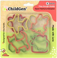 ChildGen, Set of 8 Playdough Molding Cutters