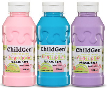 ChildGen Washable Finger Paint 3x 350ml- PASTEL