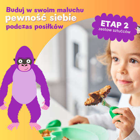 Nana's Manners 2 Vidlice a lžíce ORANGE 1-3 roky