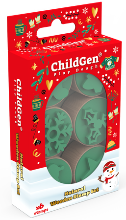 ChildGen, Sada dřevěných razítek 6 ks. VÁNOCE, VÁNOCE!