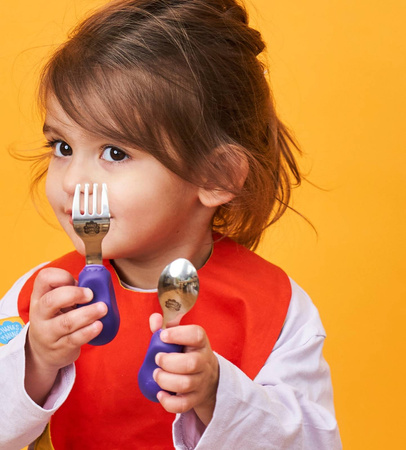 Nanas Manners 2 widelec i łyżka PURPLE 1-3 lat