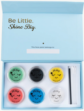 Oh Flossy, Naturalny zestaw do malowania twarzy z akcesoriami, bez konserwantów