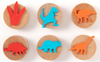 ChildGen, Zestaw drewniane stemple 6 szt. DINOZAURY