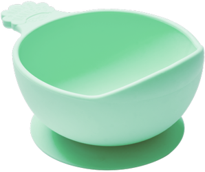 Nana's Manners GREEN Miska silikonová s přísavkou a úchopem