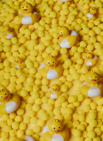 Petit Boum Happy Bubbles – kula sensoryczna Kaczuszka