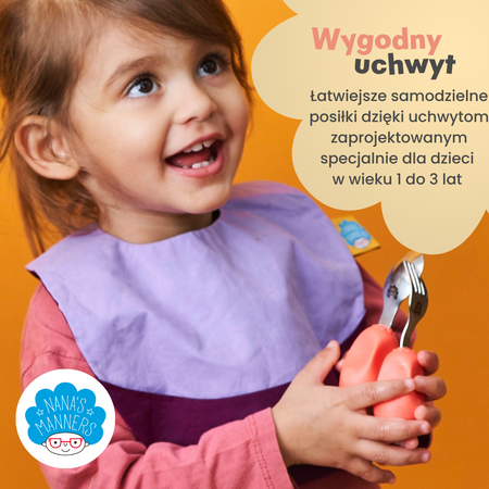 Nana's Manners ETAPA 2 Vidlička a lžíce PINK