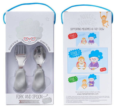 Nana's Manners ETAP 2 Widelec i łyżka GREY