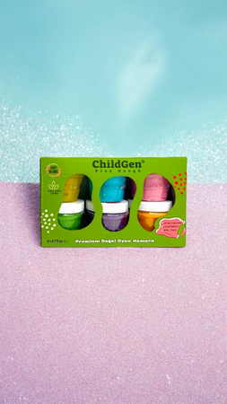 ChildGen, Přírodní modelína ve skleničkách – sada 6 barev BROKÁT