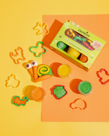 ChildGen, Zestaw kreatywny MAŁY ARTYSTA, 100% naturalna ciastolina i 8 kształtów, MINI PREMIUM SET