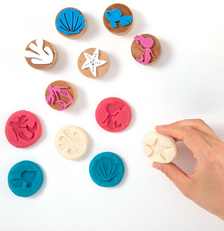 ChildGen, Zestaw drewniane stemple 6 szt. SYRENY