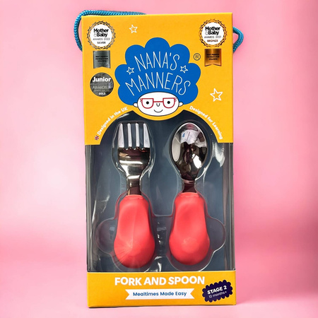 Nana's Manners ETAP 2 Widelec i łyżka PINK