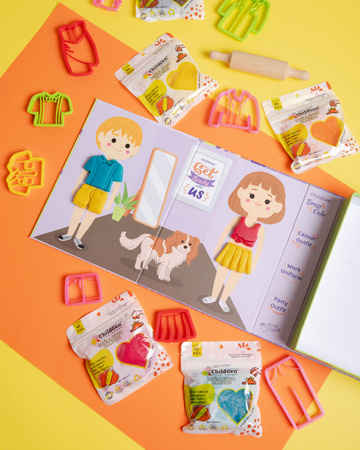 ChildGen, Zestaw kreatywny MODA - ubieranki i fryzury, 100% naturalna ciastolina i akcesoria