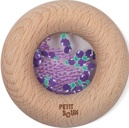 Petit Boum, Sensory Rattle, Eggplant