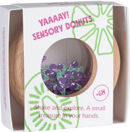 Petit Boum, Drewniana grzechotka sensoryczna, Bakłażan