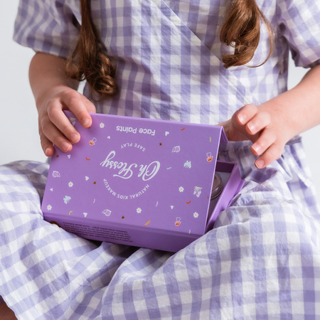 Oh Flossy, Naturalny zestaw do malowania twarzy MAGIC GARDEN z akcesoriami, bez konserwantów