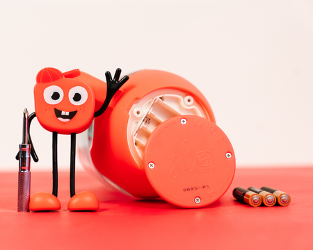 Glo Pals, CASE Słoik sensoryczny do napełnienia wodą, kolor czerwony