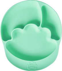 Nana's Manners GREEN Silikonová talíř s přísavkou