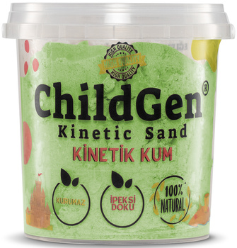 ChildGen, Piasek kinetyczny, 100% naturalny, 500g, kolor ZIELONY