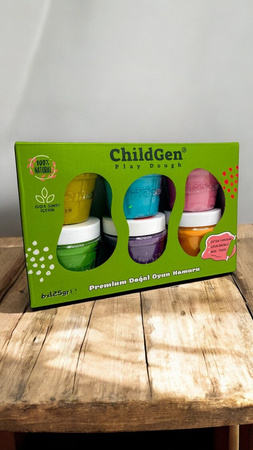 ChildGen Natural Playdough - Set of 6 colors GLITTER