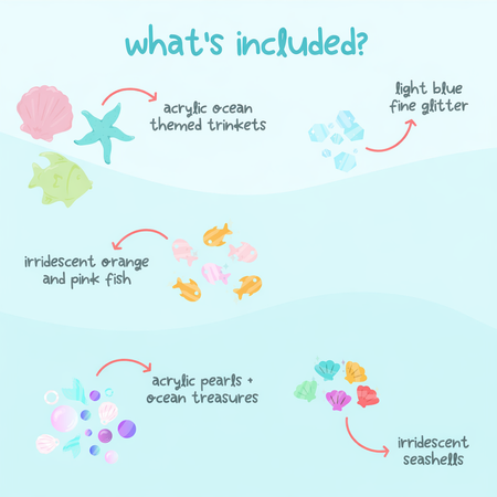 Glo Pals - CASE: SEA Fun Fillers Wkład, figurki, brokaty do słoików, zabaw sensorycznych