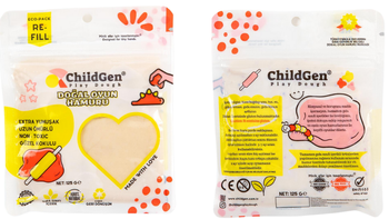ChildGen, Přírodní plastelína v sáčku re-fill 125 g – BÍLÁ – netoxická, veganská, certifikovaná