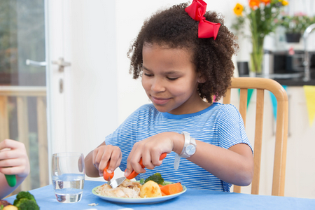 Nanas Manners ETAP 3 ORANGE Sztućce nóż widelec 3-9 lat