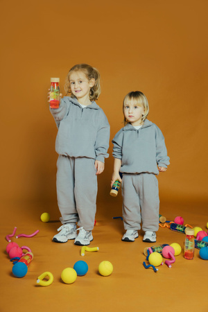 Petit Boum, Butelka sensoryczna, dwufazowa MOVE SPIRALA różowa