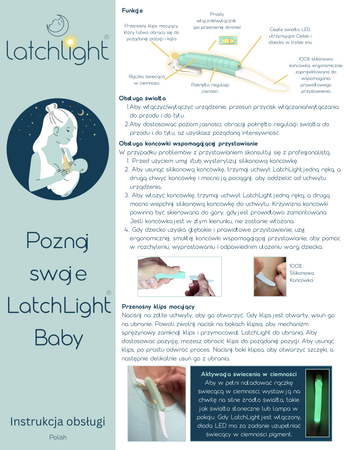 LatchLight – Innovative night lamp that does not disrupt sleep phases, portable, with a clip and directional light.