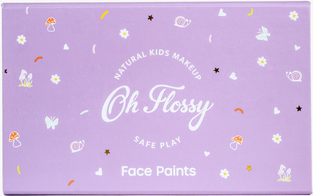 Oh Flossy, Naturalny zestaw do malowania twarzy MAGIC GARDEN z akcesoriami, bez konserwantów