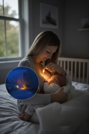 LatchLight – Innovative night lamp that does not disrupt sleep phases, portable, with a clip and directional light.