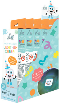 Glo Pals, CASE 5x Kostki sensoryczne świecące w wodzie PARTY PAL - zestaw 5 opakowań pojedyńczych w case