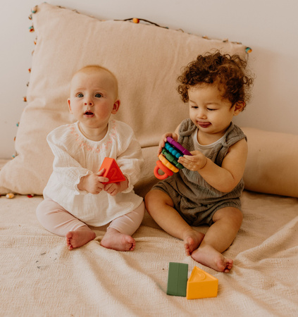 Jellystone, Silikonowa piramida, gryzaki krążki, Rainbow, Tęcza