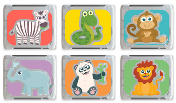 Glo Pals, Kostki sensoryczne świecące w wodzie 6 sztuk - Zwierzęta