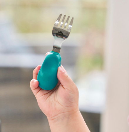 Nana's Manners ETAP 2 Widelec i łyżka TEAL BLUE MORSKI