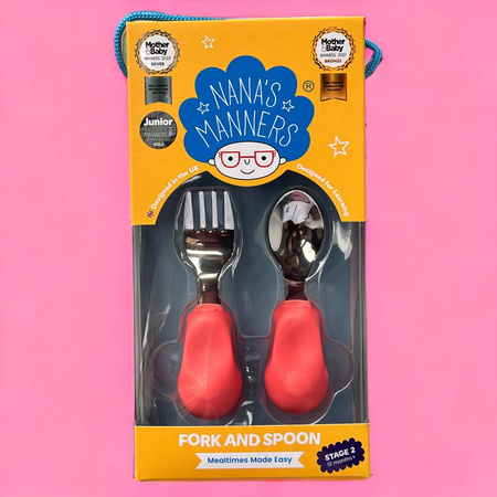Nana's Manners ETAP 2 Widelec i łyżka PINK