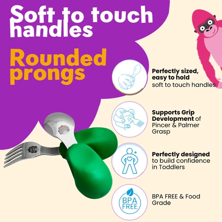 Nana's Manners ETAP 2 Widelec i łyżka GREEN