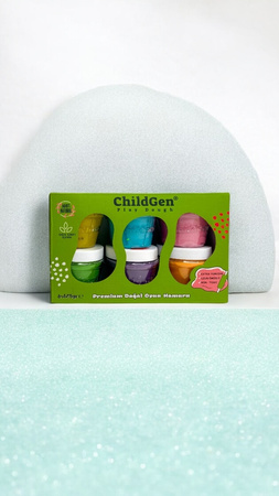 ChildGen Natural Playdough - Set of 6 colors GLITTER