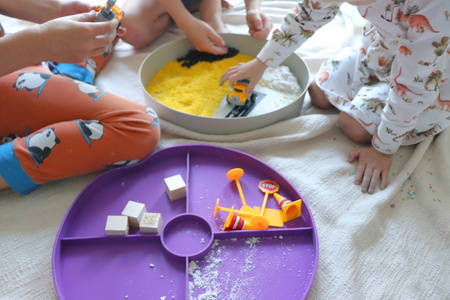 Jellystone, Tacka sensoryczna Play Tray 2w1Lilac, kolor fioletowy