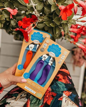 Nanas Manners 3 PURPLE Sztućce kształtujące chwyt