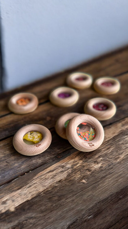 Petit Boum, Drewniana grzechotka sensoryczna, Marchewki