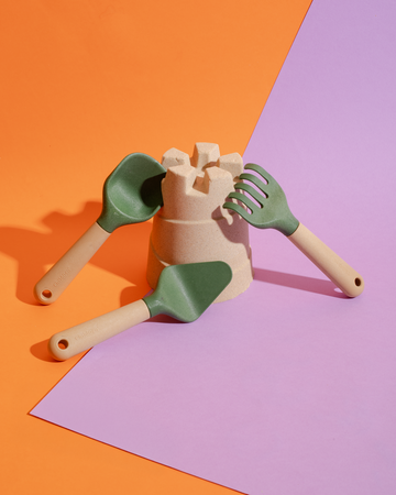 ChildGen, Zestaw zabawkowych narzędzi ogrodowych do ćwiczenia motoryki małej, grabki, szpadel, łopatka, bio plastik