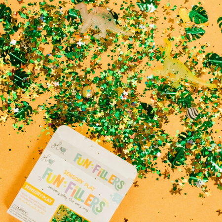 Glo Pals - SAFARI CASE Fun Fillers Wkład, figurki, brokaty do słoików, zabaw sensorycznych