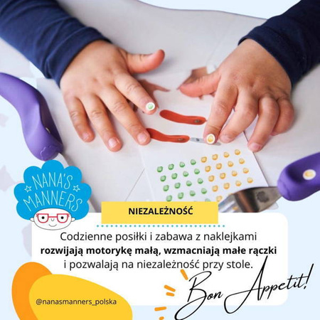 Nanas Manners 3 PURPLE Příbor formující úchop