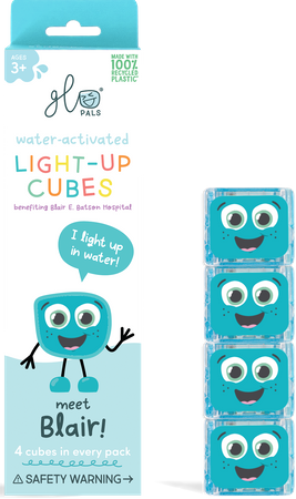 Glo Pals, CASE 5x Kostki sensoryczne świecące w wodzie BLAIR - zestaw 5 opakowań pojedynczych w case, display