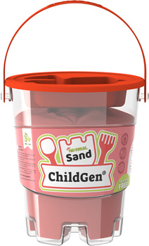 ChildGen, Piasek kinetyczny, 100% naturalny, 500g, kolor CZERWONY - edycja limitowana